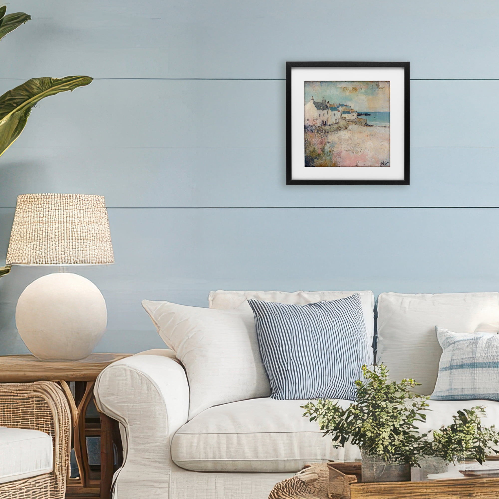 Stupell Industries Town Corner Architecture Black Framed Print Under Glass, design by Opal Edison