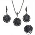 thumbnail image 1 of Stylish Rhinestone Necklace, Fashionable Pendant Set with Earrings and Ring, 1 of 4