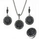 thumbnail image 3 of Black Resin Jewelry Set for Women Includes Necklace Ring and Earrings 4 Pieces, 3 of 4