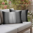 thumbnail image 2 of Outdoor Waterproof Pillow Covers Abstract Black White Ombre Decorative Throw Pillow Protectors,Pillowcase Cushion Cases for Patio Sofa Garden Couch,20x12in,Pack of 2, 2 of 14