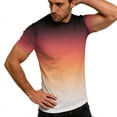 thumbnail image 5 of Mifsaly Womens Mens Tshirts Cotton Gradient Short Sleeve Shirts Slim Fit Muscle Shirt Gym Workout Everyday Work Blouses Breathable Unisex Summer Tops XXL, 5 of 9