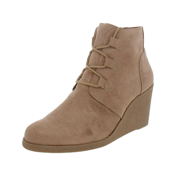 Style & Co. Womens Noellee Ankle Zip-Up Wedge Boots