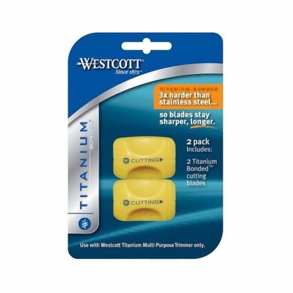 Westcott 2pk Titanium Replacement Cut Blades for 12 in Titanium Bonded® Personal Paper Trimmer
