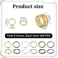thumbnail image 2 of About 200 Pcs Iron Split Rings Double Loop Jump Ring Diameter 10mm for Jewelry Making 6 Colors 1 Box, 2 of 9