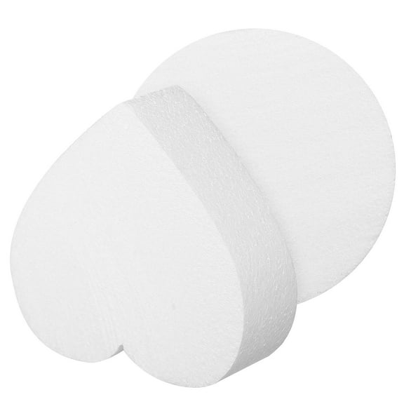 BESTOYARD 2Pcs Heart Shaped Polystyrene Cake Dummy for Holiday Parties and Birthdays