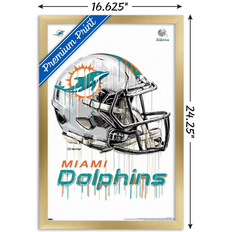 Miami Dolphins Official NFL Team Logo Poster - Costacos Sports