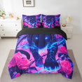 thumbnail image 2 of Leopard Comforter Set 7 Piece Bed in a Bag Twin,Pink Rose Flowers Bedding Sets Cheetah Print Jungle Big Cat Bed Sheets,Woodland Animals Sheet Set with Comforter, 2 of 6