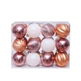 thumbnail image 1 of Naiovety Paquete de 24 bolas de Navidad para colgar en la decoración de fiestas, adornos para interiores y exteriores, colgante decorativo para Kits de decoración para fiestas Cobre Blanco, 1 of 6