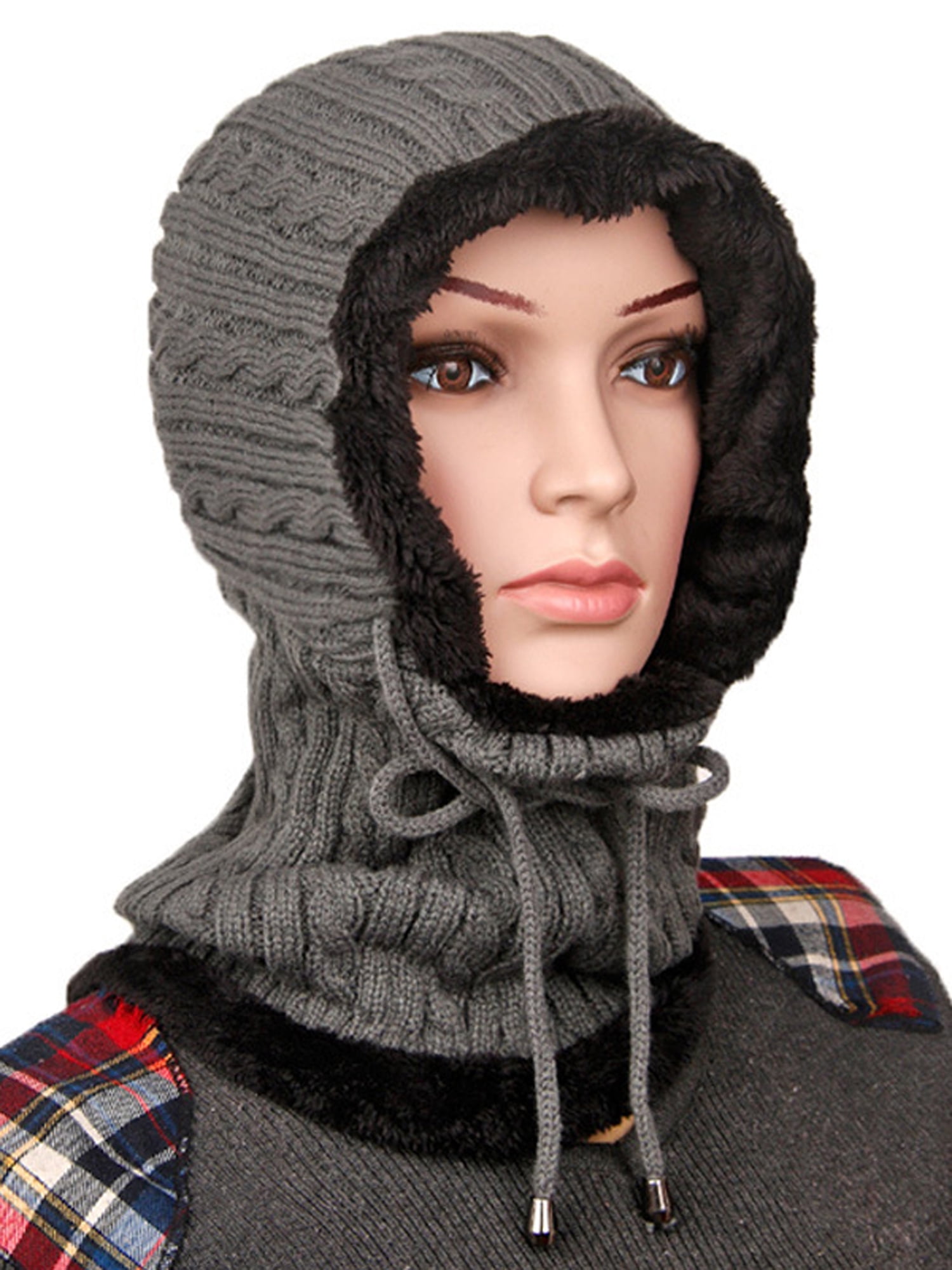 Wodstyle - Women's Slouch Beanie Knitted Cap Hats Neck Ear Winter Warm ...