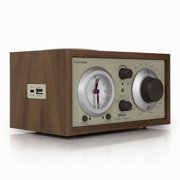 Tivoli Audio Model Three AM/FM Bluetooth Clock Radio with USB Charging Ports (Walnut / Beige)