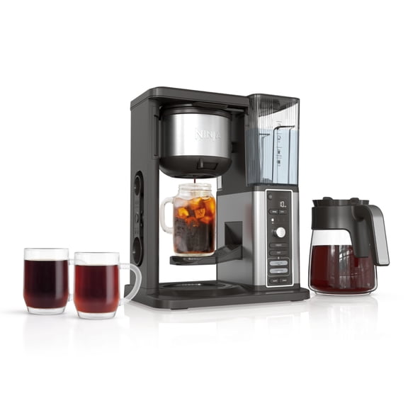Ninja Hot & Iced XL Coffee Maker with Rapid Cold Brew, 4 Brew Styles, Single-Serve Coffee Brewer, Removable Reservoir, CM371 Black