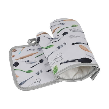 

Oven Mitts And Pot Holders Sets Heat Resistants Oven Mitts Soft Cotton Lining And Non-Slip Surface Safes For Baking Cooking BBQ