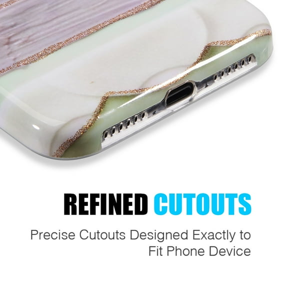 Dream Wireless CSIPXS-ATS-PBL The Artistry Collection Full Coverage IMD Marble TPU Case with Glitter for iPhone XS & X - Pastel Bliss