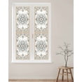 thumbnail image 2 of Window Privacy Film Boho Stained Glass Window Film Decorative Sun Block Window Cover Ethnic Aztec Southwest Neutral Aesthetic Motifs Window Clings Static Adhesive Sticker for Bathroom 23.6"x78.7", 2 of 7