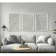 thumbnail image 2 of 3 Pieces Minimalism Abstract Boho Lines Canvas Wall Art Modern Black and White Neutral Bohemia Geometric Pictures Wall Decor Posters Print Artwork for Living Room Bedroom Office Home, 2 of 5