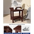 thumbnail image 6 of BAIVAKON Outdoor Side Table for Patio: 16" HIPS Weather - Resistant BAIVAKON Tables Set of 2 - Small Square End Tables for Backyard Pool Porch Balcony - Indoor Outdoor Double Layer Table Grey, 6 of 6