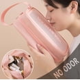 thumbnail image 4 of Clear Travel Toiletry Bag With Handle Strap, Njjex 1 Pack Travel Makeup Cosmetic Bag for Women Men, Carry on Airport Airline Compliant Bag -Pink, 4 of 4