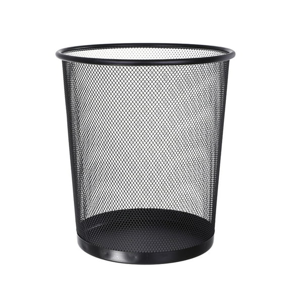 Mind Reader Mesh Can, 16.65L (4.4 gal), Waste Paper Basket, Round, Office, Metal Mesh, Black