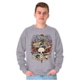 thumbnail image 3 of Love Kills Trust No One Skull Tattoo Sweatshirt for Men or Women Brisco Brands L, 3 of 6