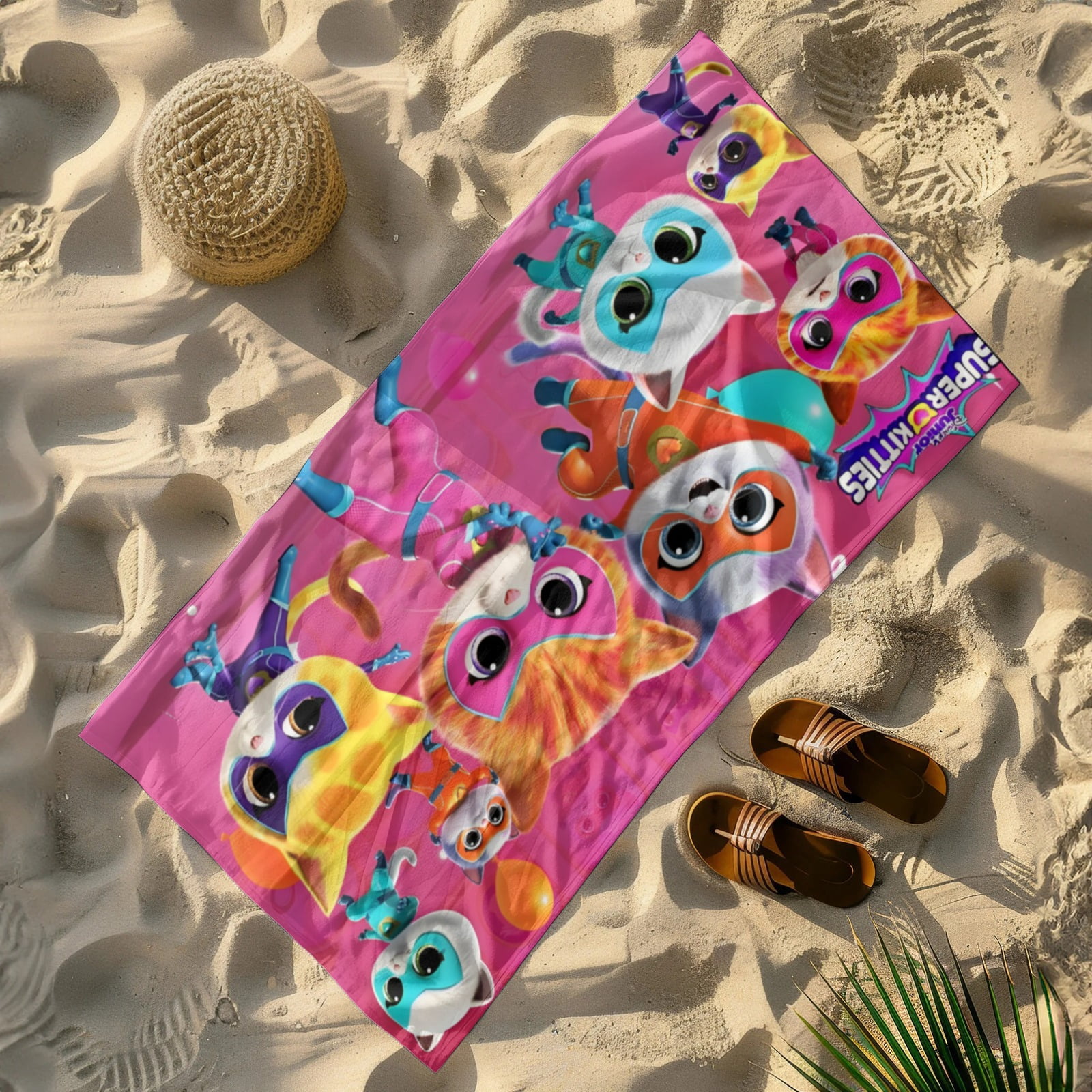Super Kitties Gifts Beach Towel for Women Girl Birthday Inspired Fan Bath Outdoor Music Lover