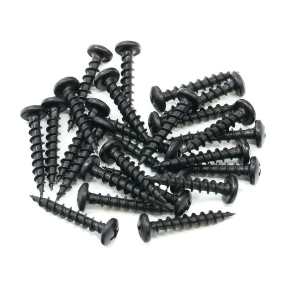 Rok 100 Pack #8-11 x 1" Coarse Thread Steel Phillips Pan Head Screws Black