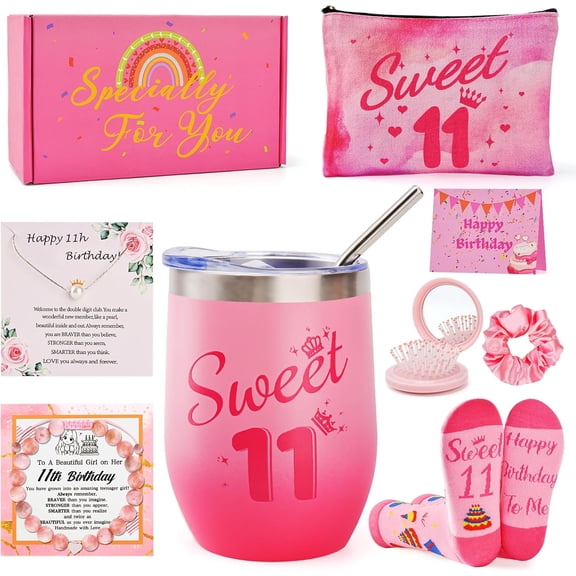11 Year Old Girl Gifts, Presents Birthday Gift for Girls Age 11,Happy 11th Birthday Decorations Gift Ideas 11 for Sister, Daughter, Niece, Granddaughter, Best Friend (11th Birthday Gifts)