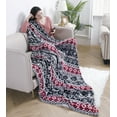 thumbnail image 2 of Elle Home Plush Oversized Throw Blanket - Silky Soft Flannel Fleece, Soft and Cozy, for Bed and Couch - Blizzard Nordic - Size 60" x 70", 2 of 6