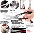 thumbnail image 2 of ANDONG Kitchen Scissors, Heavy Duty Professional Poultry Shears, Stainless Steel Spring Loaded, Dishwasher Safe, with Black Leather Sheath, 2 of 7