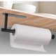 thumbnail image 5 of Elegante porta toallas de papel de acero inoxidable 304 resistente al agua: ahorra espacio, base ovalada, diseño largo negro para uso doméstico, 5 of 8