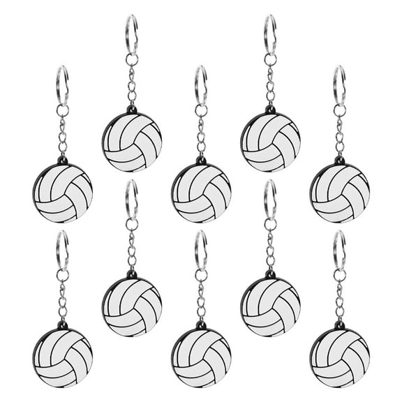 WORGEOUS 10 Pcs Key Hooks Clips Carabiner Volleyball Keychain 9.70X3.70X0.50CM