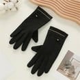 thumbnail image 2 of CYSFASHION Winter Gloves for Women Warm Fall Fashion Must Haves Knitted Compression Gloves Black, 2 of 3