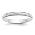 thumbnail image 7 of 10K White Gold 3mm Milgrain Half Round Band Ring Size 10, 7 of 7