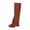 Brown, variant on Fesfesfes Riding Boots For Women Fashion Large Size Pants Long Tube Thick Heel Shoes Retro Knight US:6(37)