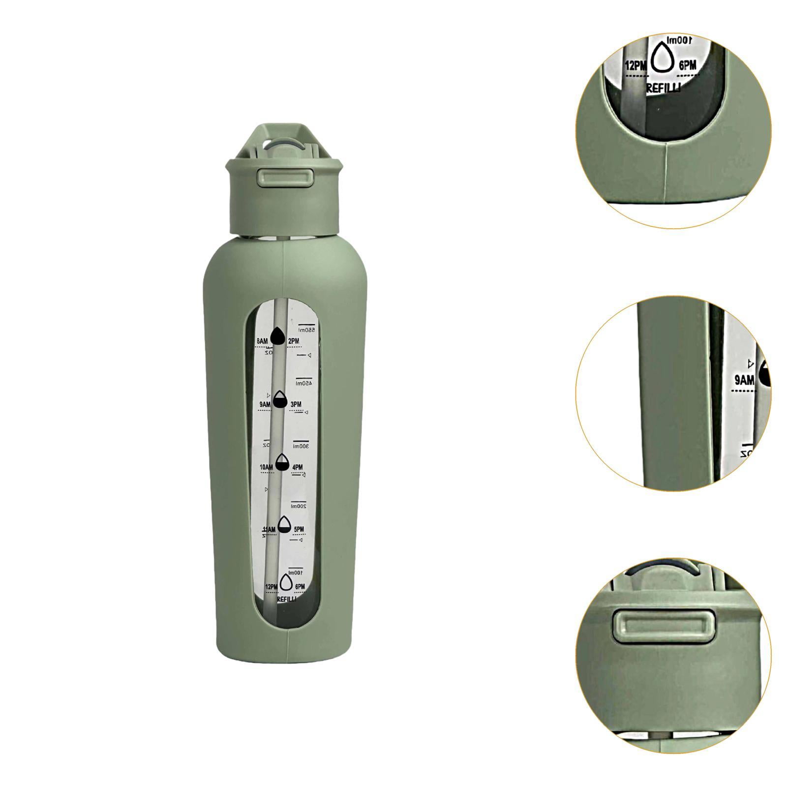 Baoblaze Glass Water Bottle Large Capacity Drinking Bottle for Workout Outdoor Hiking Green