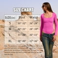 thumbnail image 3 of OQQ Women's 1 Piece Bodysuits Ribbed One Piece Square Neck Long Sleeve Bodysuits, 3 of 7