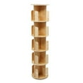 thumbnail image 6 of 5 Tier Rotating Bookshelf Floor Standing 360 Display Storage Display Bookcase Storage Rack,Wood Narrow Bookshelf Organizer for Bedroom,Living Room,Study Room, 6 of 7