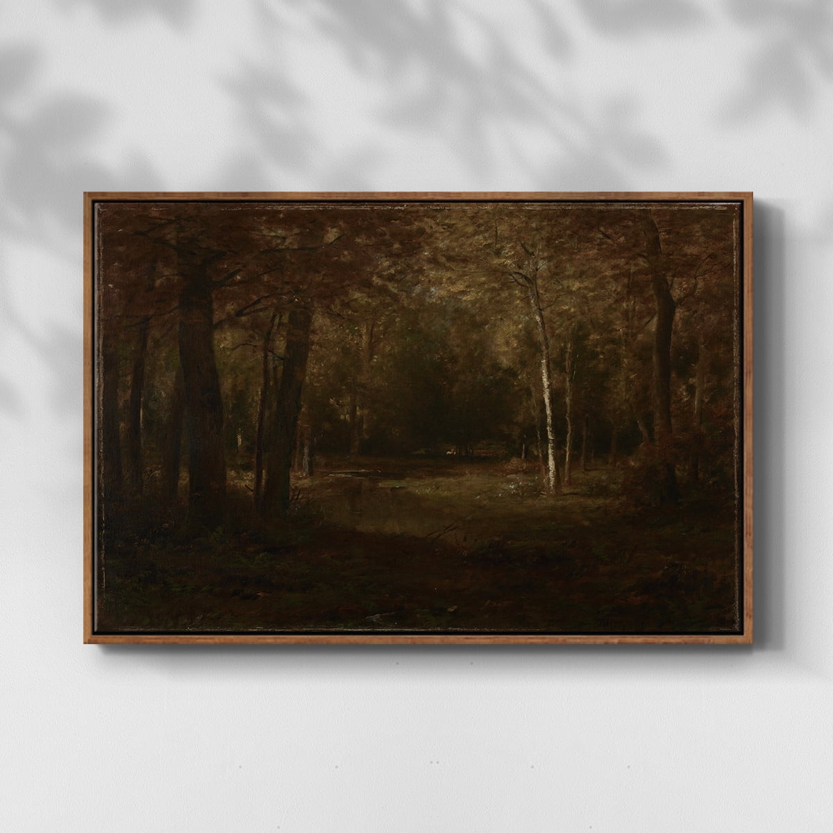 Vintage Landscape-CCCXVII By Wexford Home Framed in Walnut Wood Gallery Wrapped Canvas 27 in. x 41 in.