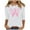 White, variant on Alkepwun Breast Cancer Shirt for Women 3/4 Sleeve Tops Breast Cancer Awareness Tee Shirt Cancer Survivor T-Tops