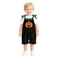 thumbnail image 3 of Shadoumai Halloween Jumpsuit Pumpkin Face Straps Romper For Kids, Comfortable Casual Jumpsuit For Girls Daily Play Outfit Jumpsuit, 3 of 8