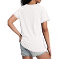 thumbnail image 2 of Womens T Shirts V-Neck Short Sleeve Summer Tops Casual Basic Tees Trendy, 2 of 5