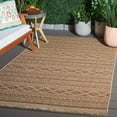 thumbnail image 2 of SAFAVIEH Wicker Juan Geometric Indoor/Outdoor Area Rug, Natural/Brown, 4' x 6', 2 of 11