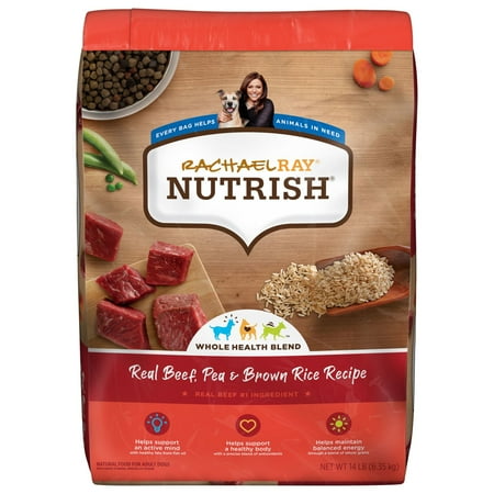 (Best If Used By Dec 17 2025) Rachael Ray Nutrish Real Beef  Pea & Brown Rice Recipe Dry Dog Food  14 lb. Bag