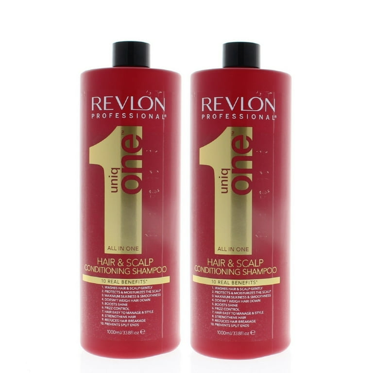 Kompatibel med fornærme Børnecenter Revlon Uniq One Hair and Scalp Conditioning Shampoo 1000ml/33.8oz (2 Pack)  - Walmart.com