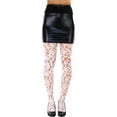thumbnail image 5 of ToBeInStyle Women's Spandex Sheer Pantyhose w/ Woven Floral Design - White, 5 of 5