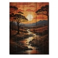 thumbnail image 3 of Designart "African Savannah Charm VII" African Print on Natural Pine Wood, 3 of 5