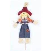 Way To Celebrate 14 Inch Boy Fabric Scarecrow Pick Decoration, Multi-color
