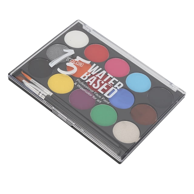Pintacaritas Facial Para Niones, Paleta de Óleos de Pinta Corporal Facial, Pinta Facial, 15 Colores Una Base de Agua Paleta de Pinta Corporal Kit de Maquillaje Lavable