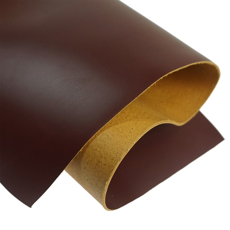 Tooling Leather Square 1.8-2.0MM Thick Genuine Top Full Grain Oil Tan Crazy  Horse Cowhide Leather Sheets for Crafts Tooling Sewing Wallet Earring