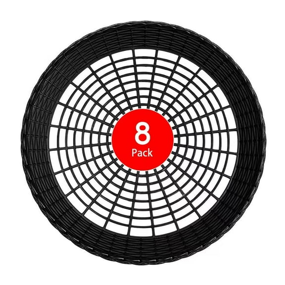 Paper Plate Holders,8 Pack 9 Inch paper plate holders reusable Black Plastic Heavy Duty supports for Picnic Party Dinner