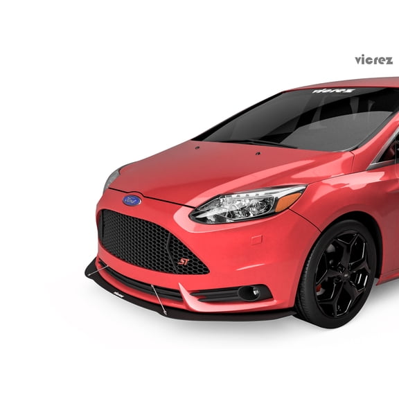 Vicrez Front Splitter V Style vz101079 | Ford Focus ST 2011-2014